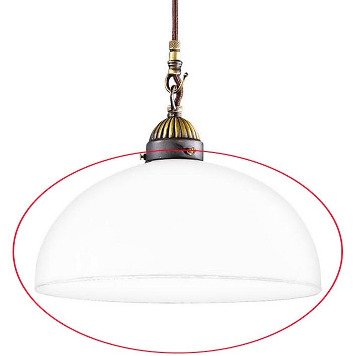 Kolarz 731.G54 - Náhradní sklo k lustru, stojací lampě a bodovému svítidlu NONNA E27 pr. 30 cm bílá