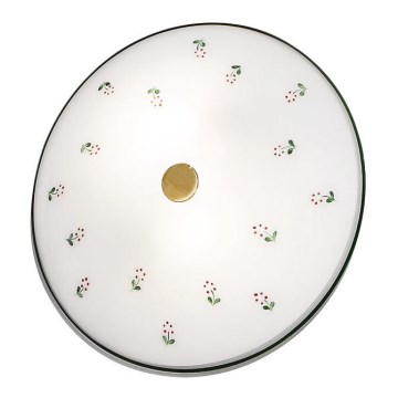 Kolarz 731.U12.4.70- Stropní svítidlo NONNA 2xE14/60W/230V pr. 32 cm zelená/mosaz