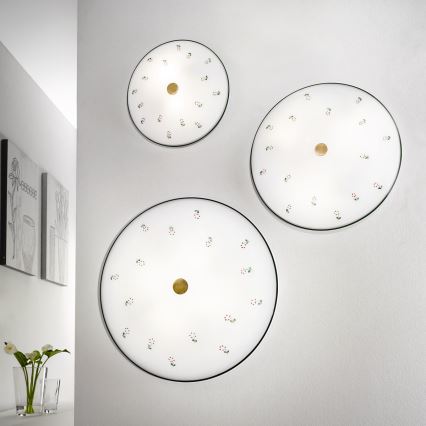 Kolarz 731.U13.4.70- Stropní svítidlo NONNA 3xE27/60W/230V pr. 42 cm zelená/mosaz