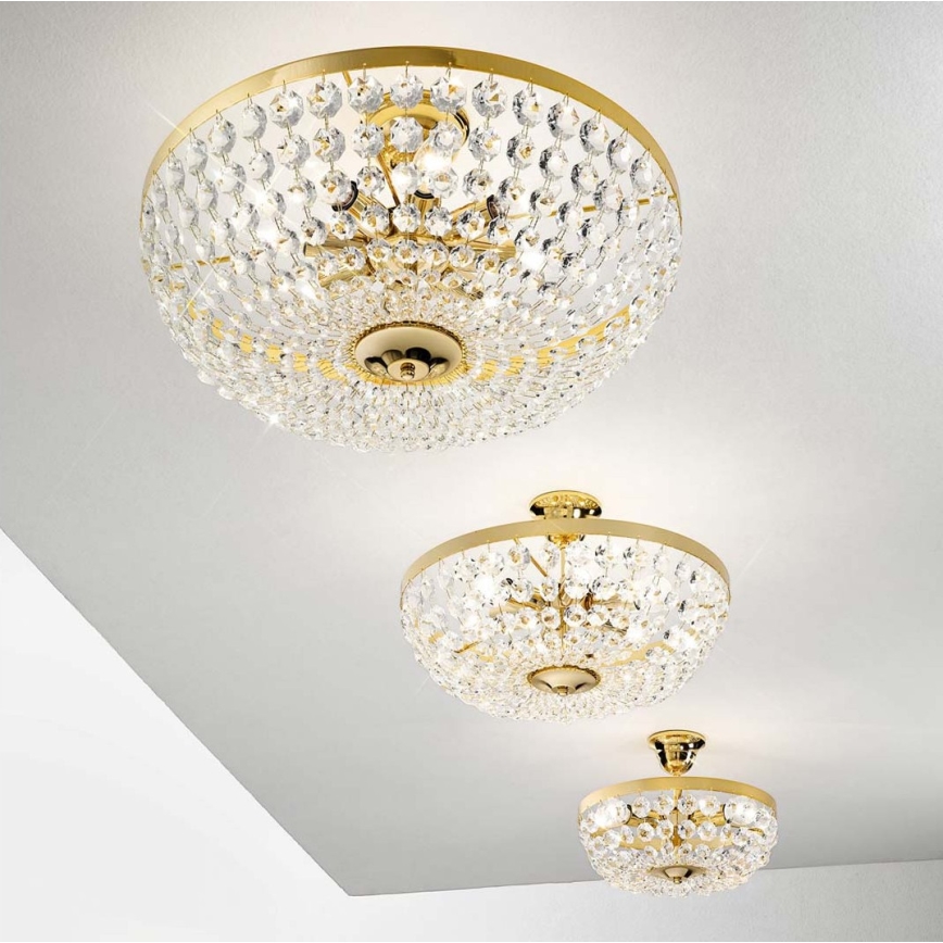 Kolarz 960.18K.3 - Křišťálový lustr na tyči VALERIE 8xE14/40W/230V 24K zlato