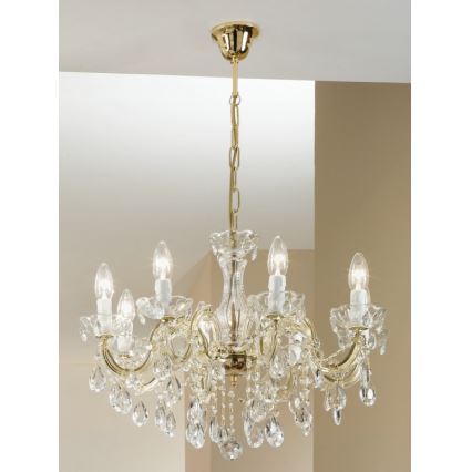 Kolarz 960.88 - Křišťálový lustr na řetězu VALERIE 8xE14/40W/230V