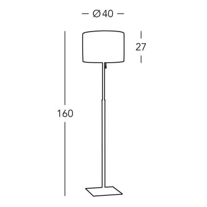 Kolarz A1307.41.6 - Stojací lampa SAND 1xE27/60W/230V
