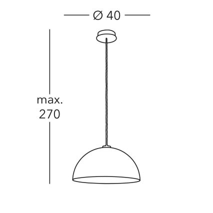 Kolarz A1339.31.Co.VinAu/40 - Lustr na lanku CULT 1xE27/100W/230V pr. 40 cm zlatá