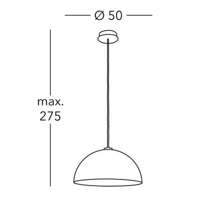 Kolarz A1339.31.Co.VinAu/50 - Lustr na lanku CULT 1xE27/100W/230V pr. 50 cm zlatá