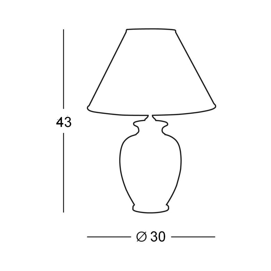 Kolarz A1340.70.Gr - Stolní lampa CHIARA 1xE27/100W/230V bílá/šedá pr. 30 cm