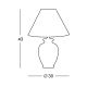 Kolarz A1340.70 - Stolní lampa CHIARA 1xE27/100W/230V bílá pr. 30 cm