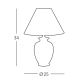 Kolarz A1354.71S - Stolní lampa GIARDINO 1xE27/60W/230V pr. 25 cm