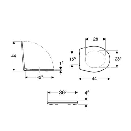 Kolo K90111000 - Záchodové prkénko Rekord duroplast/bílá