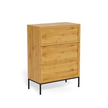 Komoda ALIN 80x40 cm světle hnědá