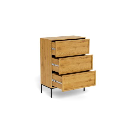 Komoda ALIN 80x40 cm světle hnědá