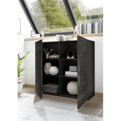 Komoda ARIA 121x111x43 cm antracit