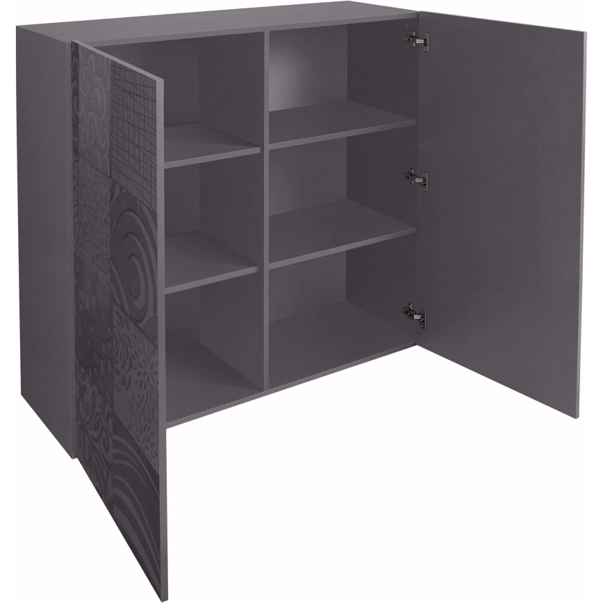 Komoda ARIA 121x111x43 cm antracit