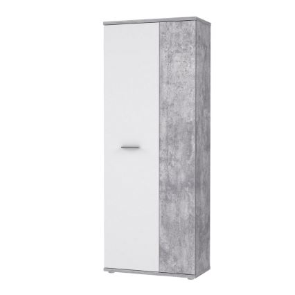 Komoda/Botník SIMO bílá/šedá beton
