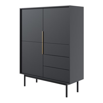 Komoda ELI 104x140x39 cm černá
