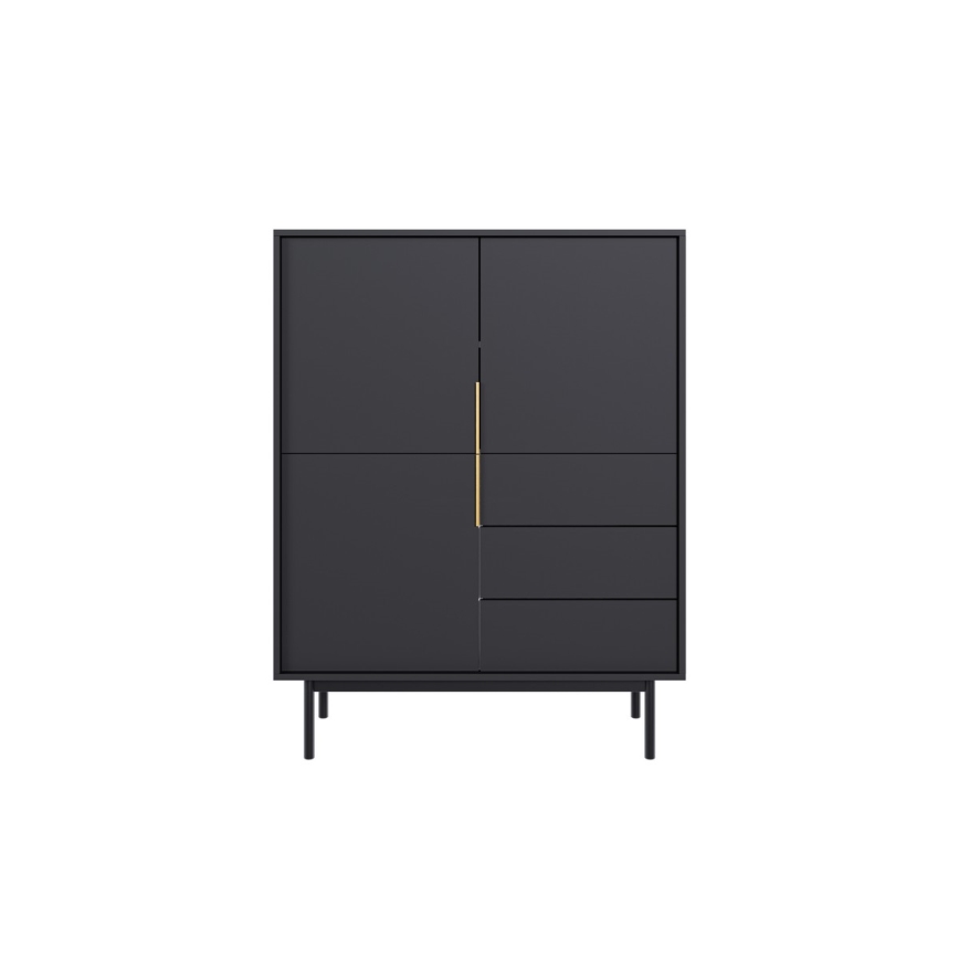 Komoda ELI 104x140x39 cm černá