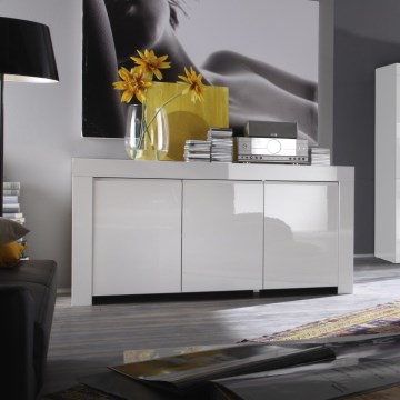 Komoda FINERA 160x82x50 cm bílá