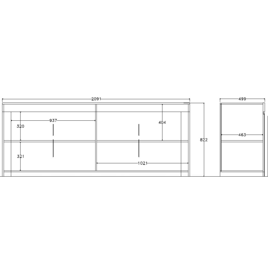 Komoda FINERA bílá