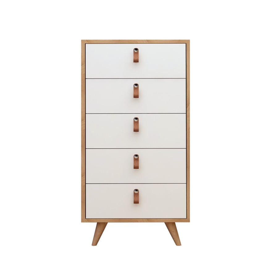 Komoda FRENZU 103x50 cm bílá/béžová