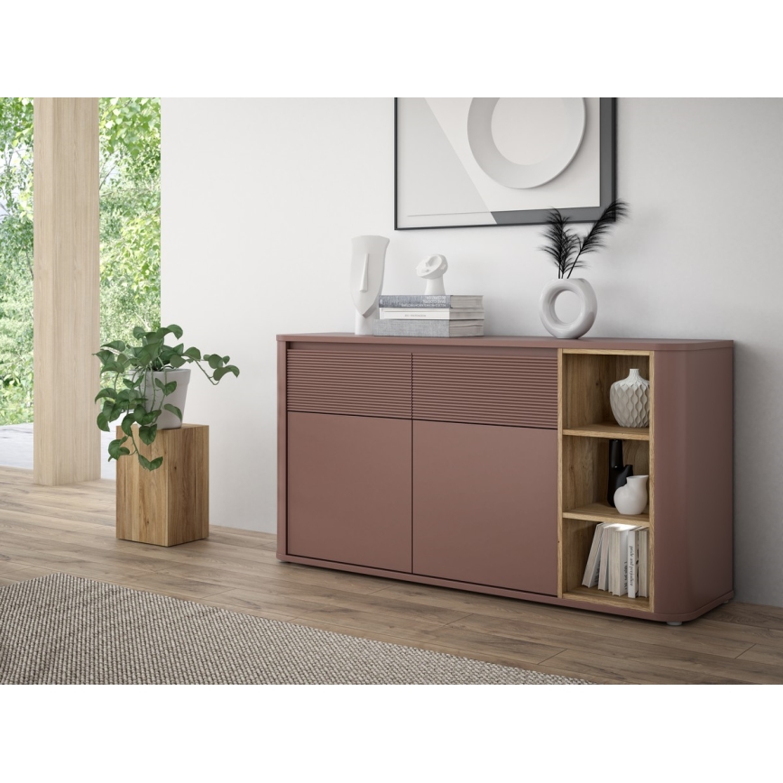 Komoda INAR hnědá/dub