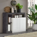 Komoda LENOR 108x93x42 cm bílá/antracit