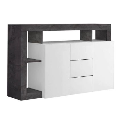 Komoda LENOR 146x93x42 cm bílá/antracit