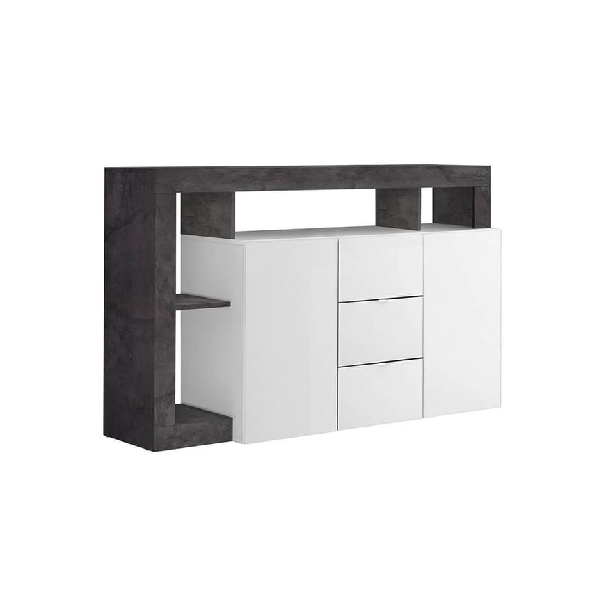 Komoda LENOR 146x93x42 cm bílá/antracit