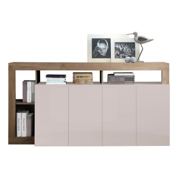Komoda LENOR 146x93x42 cm kašmír/dub
