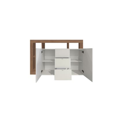 Komoda LENOR 184x93x42 cm bílá/dub