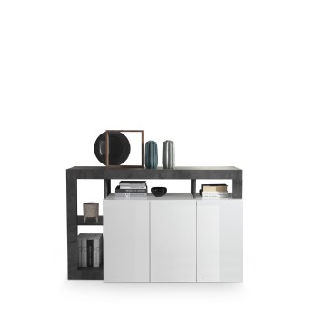 Komoda LENOR bílá/antracit