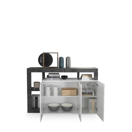 Komoda LENOR bílá/antracit