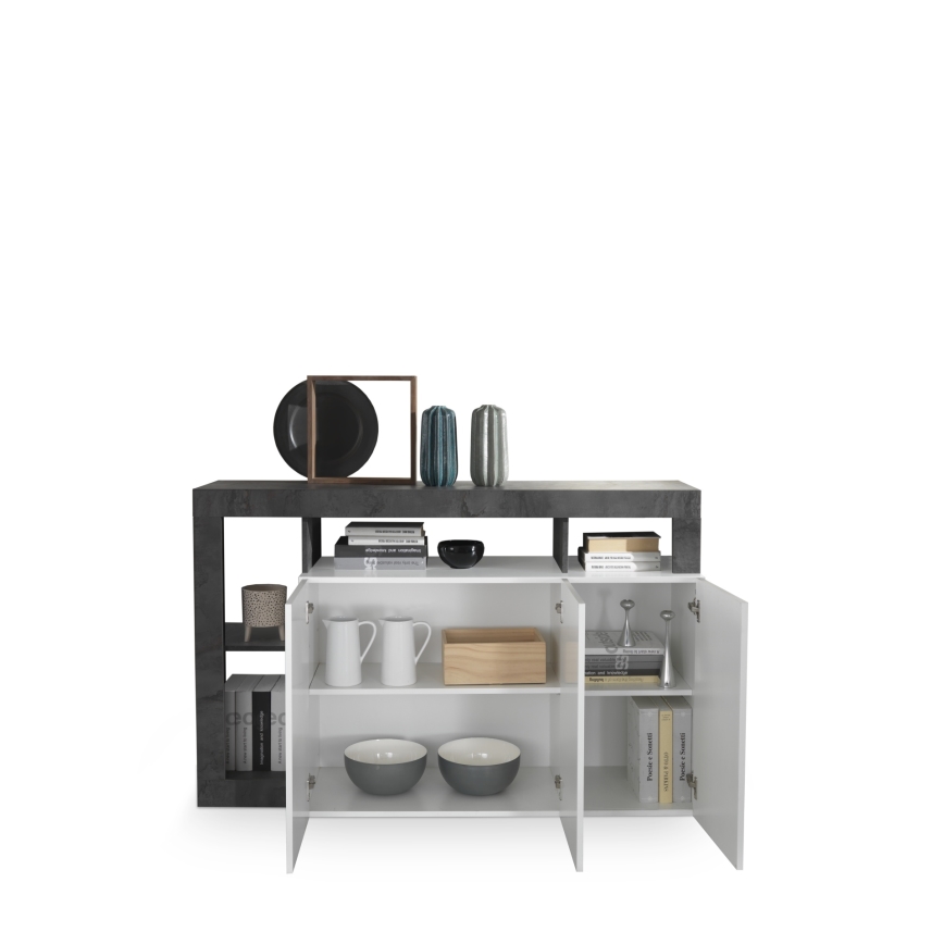 Komoda LENOR bílá/antracit