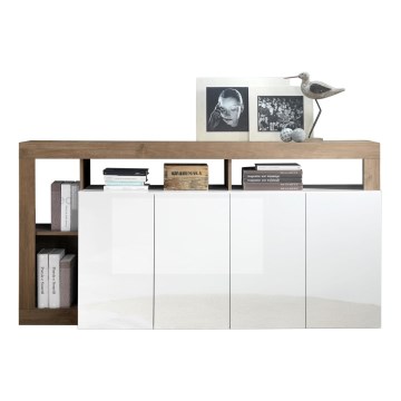 Komoda LENOR bílá/dub