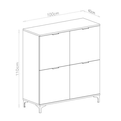 Komoda LORA 100x110x40 cm dub artisan
