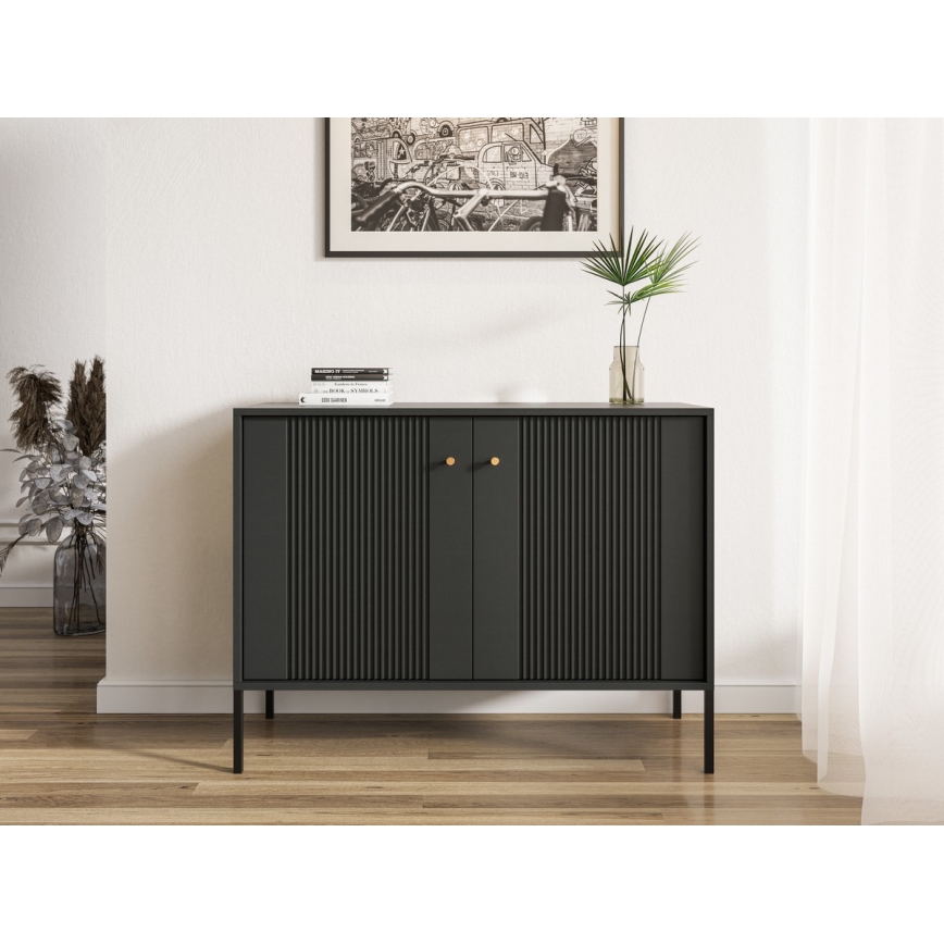 Komoda LUE 105x79x39 cm černá