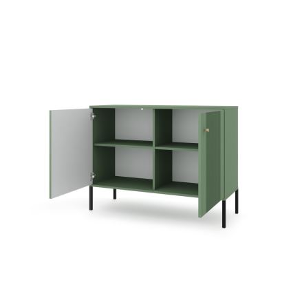 Komoda LUE 105x79x39 cm zelená/černá