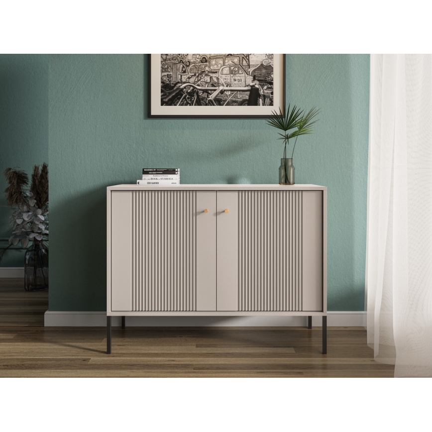 Komoda LUE béžová/černá