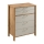 Komoda MENTA 90x108x47 cm dub wotan/šedá