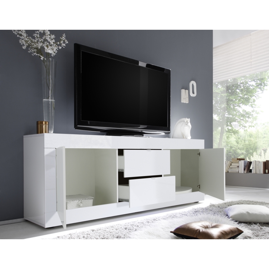 Komoda NERILA 210x66x43 cm bílá