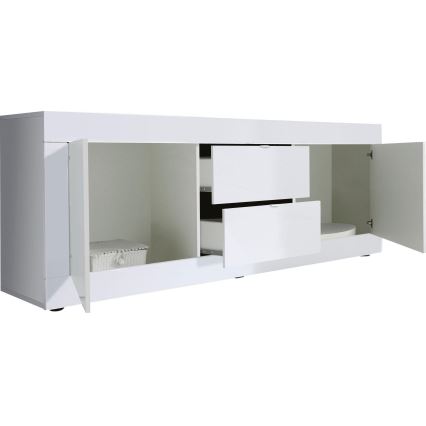 Komoda NERILA 210x66x43 cm bílá