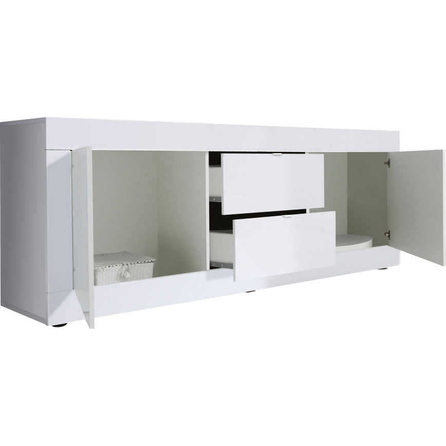 Komoda NERILA 210x66x43 cm bílá