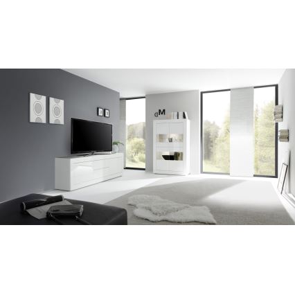 Komoda NERILA 210x66x43 cm bílá