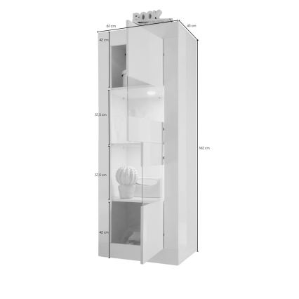 Komoda NERILA 61x162x43 cm bílá