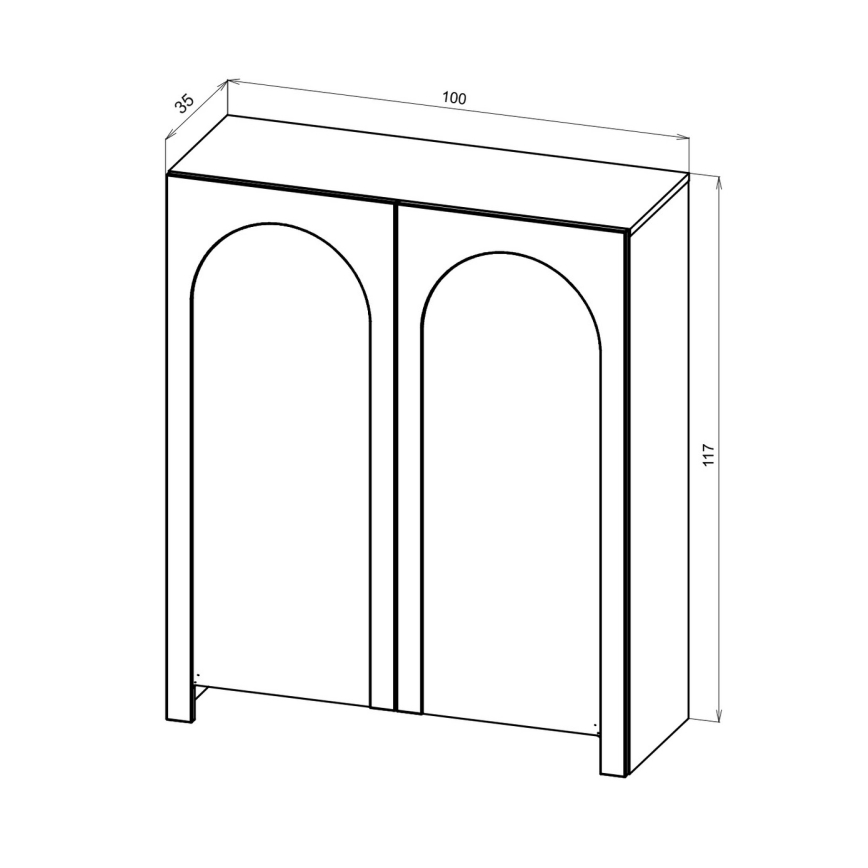 Komoda NIO 100x117x35 cm antracit