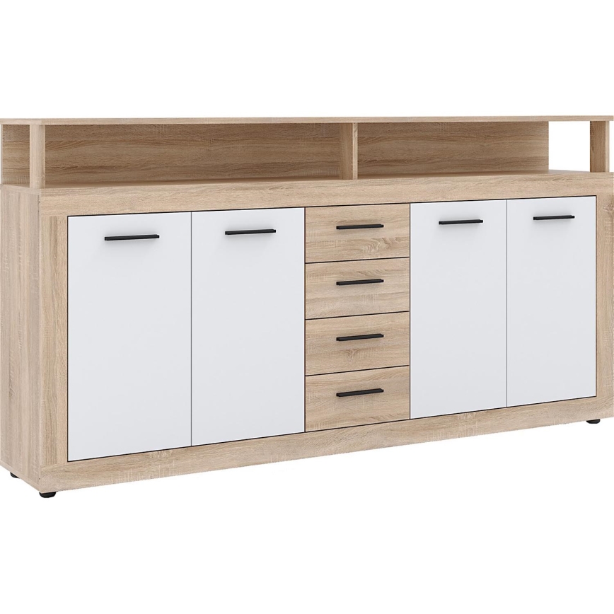Komoda RUNA dub sonoma/bílá