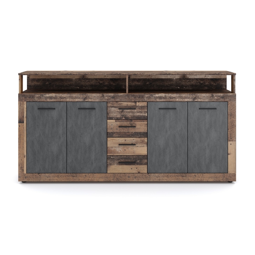 Komoda RUNA tmavě hnědá/antracit