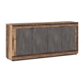 Komoda RUNEA 180x86x42 cm tmavě hnědá/antracit