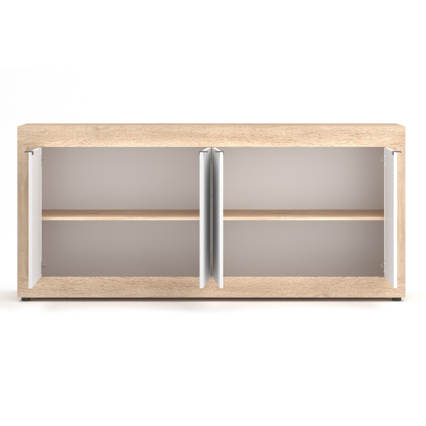 Komoda RUNEA dub sonoma/bílá