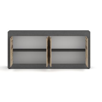 Komoda RUNEA světle hnědá/antracit