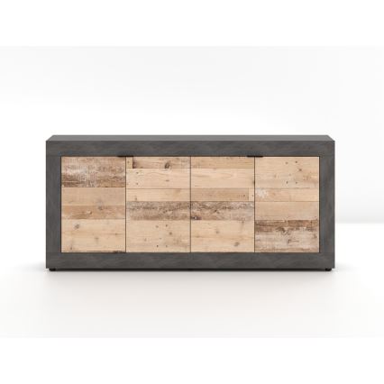 Komoda RUNEA světle hnědá/antracit