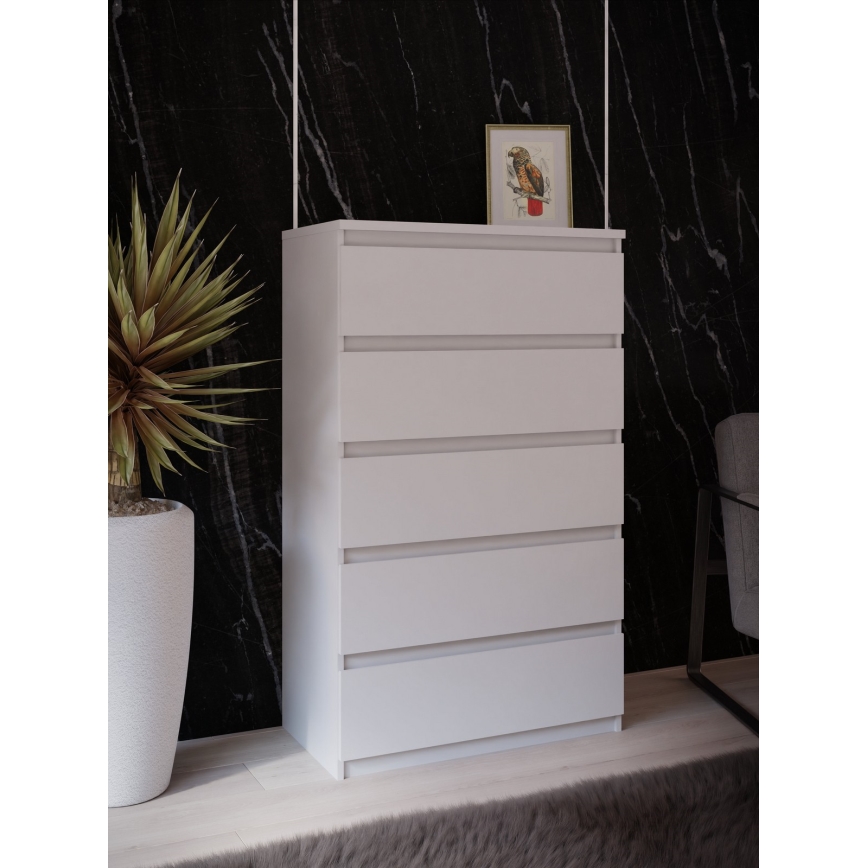 Komoda se zásuvkami MAO 78x129x42 cm bílá